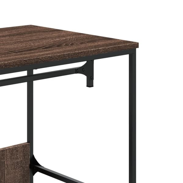 vidaXL klædeskab 90x50x180 cm konstrueret træ brun egetræsfarve