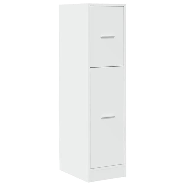 vidaXL Apotekskap hvit 30x41x118 cm konstruert tre