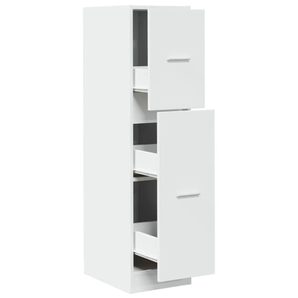 vidaXL Apotekskap hvit 30x41x118 cm konstruert tre