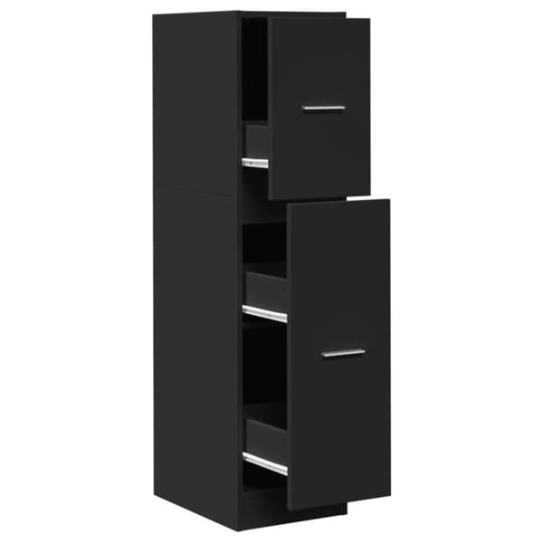 vidaXL Apotekskap svart 30x41x118 cm konstruert tre