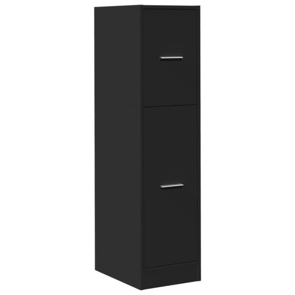 vidaXL Apotekskap svart 30x41x118 cm konstruert tre