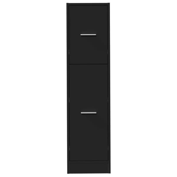 vidaXL Apotekskap svart 30x41x118 cm konstruert tre