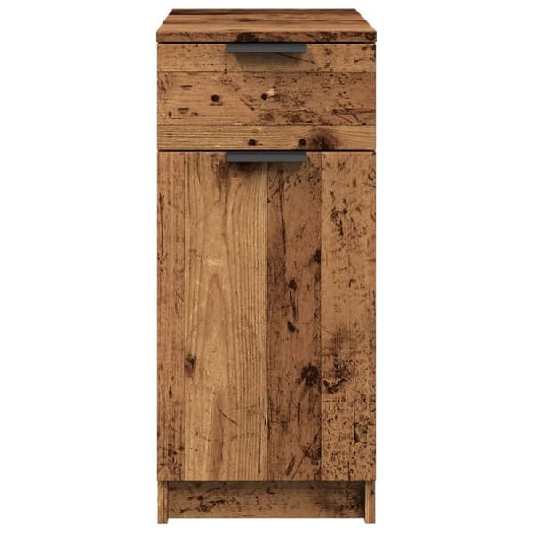 vidaXL skab til skrivebord 33x50x75 cm konstrueret træ antikt træ
