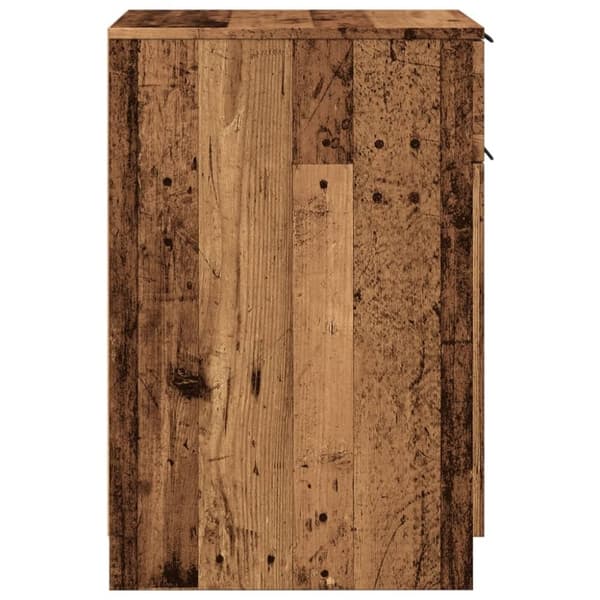 vidaXL skab til skrivebord 33x50x75 cm konstrueret træ antikt træ