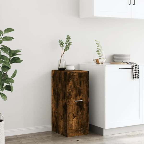 vidaXL apotekerskab 30x41x77,5 cm konstrueret træ røget egetræsfarve