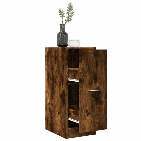 vidaXL apotekerskab 30x41x77,5 cm konstrueret træ røget egetræsfarve