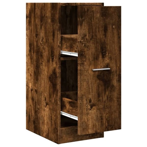 vidaXL apotekerskab 30x41x77,5 cm konstrueret træ røget egetræsfarve
