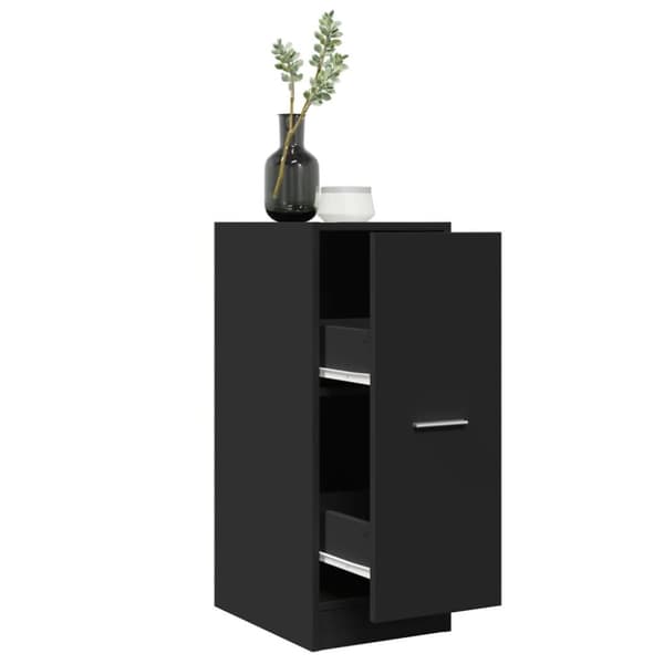 vidaXL apotekerskab 30x41x77,5 cm konstrueret træ sort