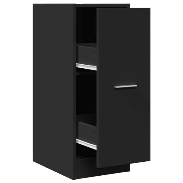 vidaXL apotekerskab 30x41x77,5 cm konstrueret træ sort