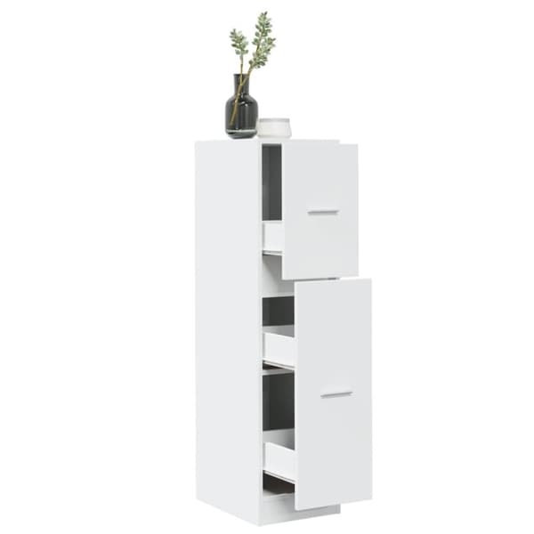 vidaXL apotekerskab 30x41x118 cm konstrueret træ hvid