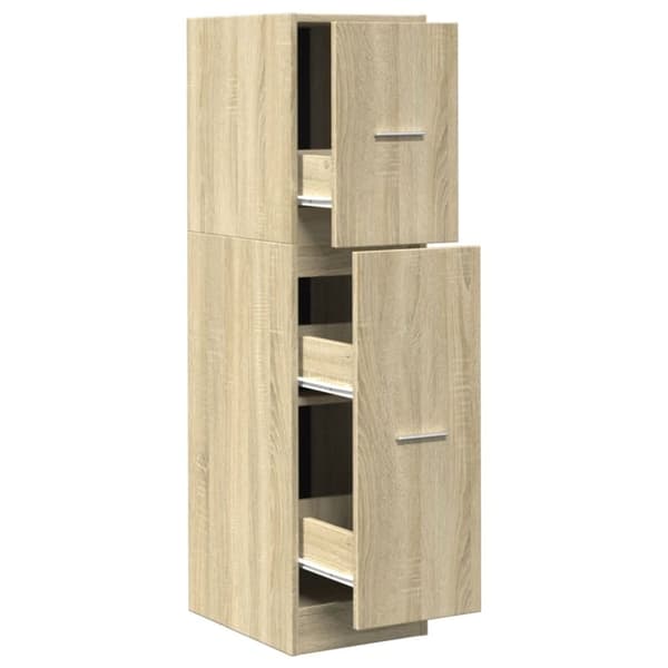 vidaXL Apoteksskåp sonoma-ek 30x41x118 cm konstruerat trä