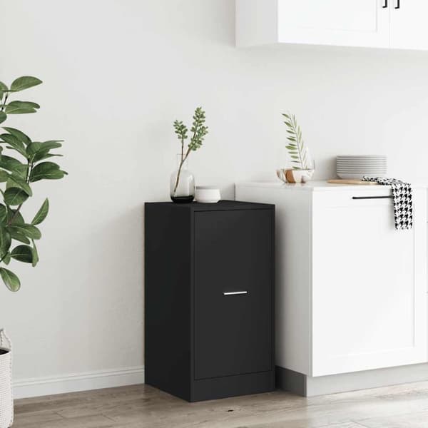 vidaXL Apteekkarinkaappi musta 40x41x77,5 cm tekninen puu