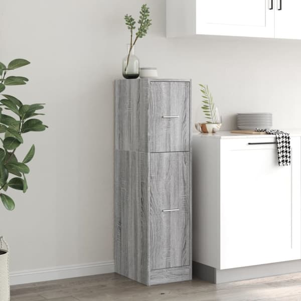 vidaXL apotekerskab 30x41x118 cm konstrueret træ grå sonoma-eg