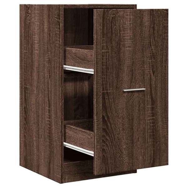 vidaXL apotekerskab 40x41x77,5 cm konstrueret træ brun egetræsfarve