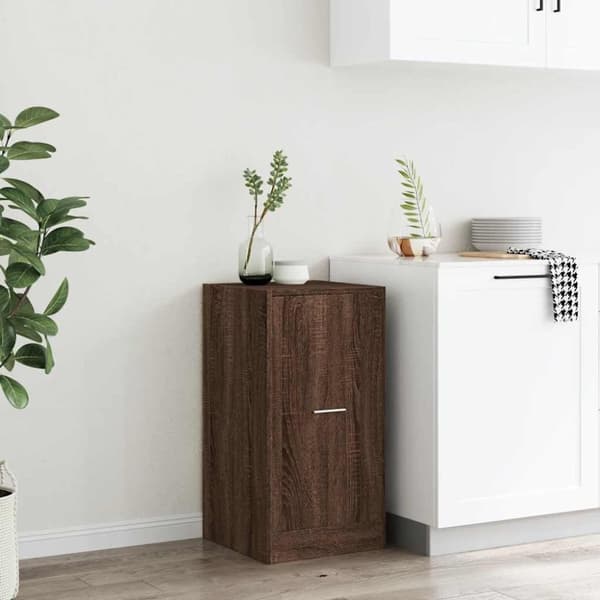vidaXL apotekerskab 40x41x77,5 cm konstrueret træ brun egetræsfarve