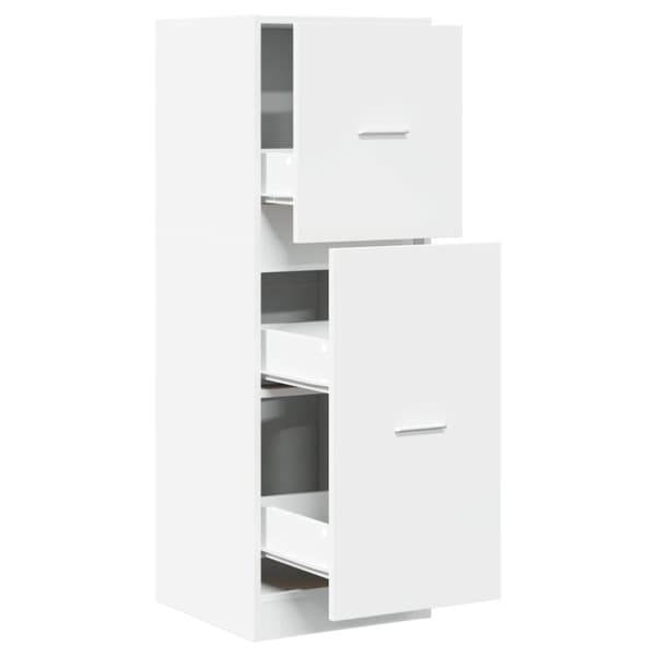 vidaXL Apotekskap hvit 40x41x118 cm konstruert tre