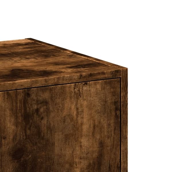 vidaXL Apotekskap røkt eik 30x41x118 cm konstruert tre