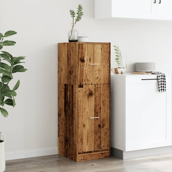 vidaXL Apoteksskåp åldrat trä 40x41x118 cm konstruerat trä