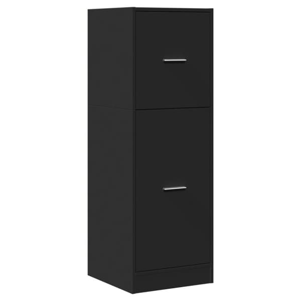 vidaXL Apoteksskåp svart 40x41x118 cm konstruerat trä