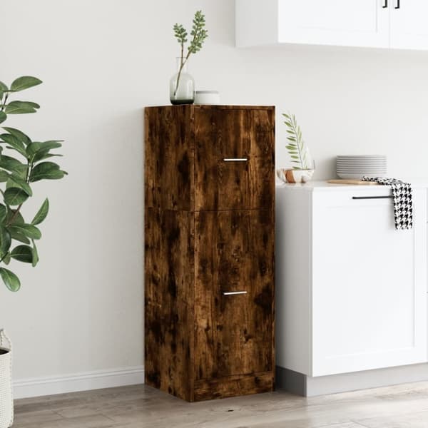 vidaXL Apotekskap røkt eik 40x41x118 cm konstruert tre