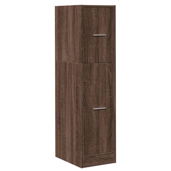 vidaXL apotekerskab 30x41x118 cm konstrueret træ brun egetræsfarve