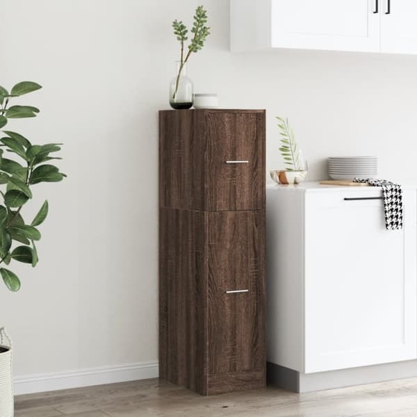 vidaXL apotekerskab 30x41x118 cm konstrueret træ brun egetræsfarve