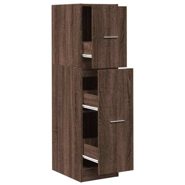 vidaXL apotekerskab 30x41x118 cm konstrueret træ brun egetræsfarve