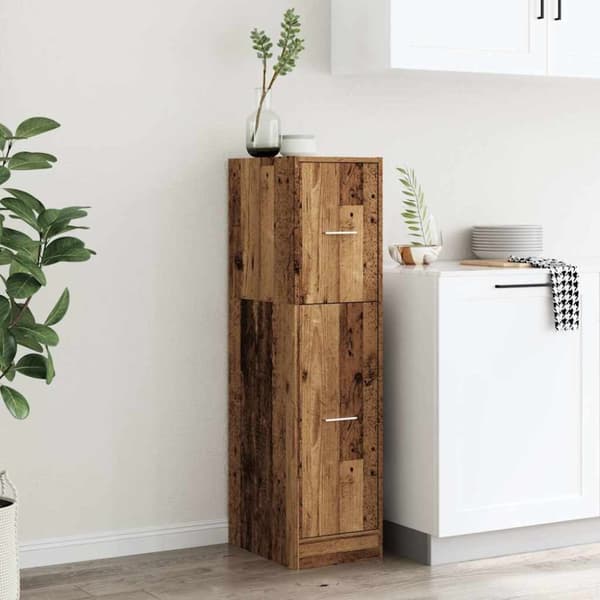 vidaXL apotekerskab 30x41x118 cm konstrueret træ hvid