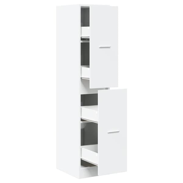 vidaXL apotekerskab 30x41x144,5 cm konstrueret træ hvid