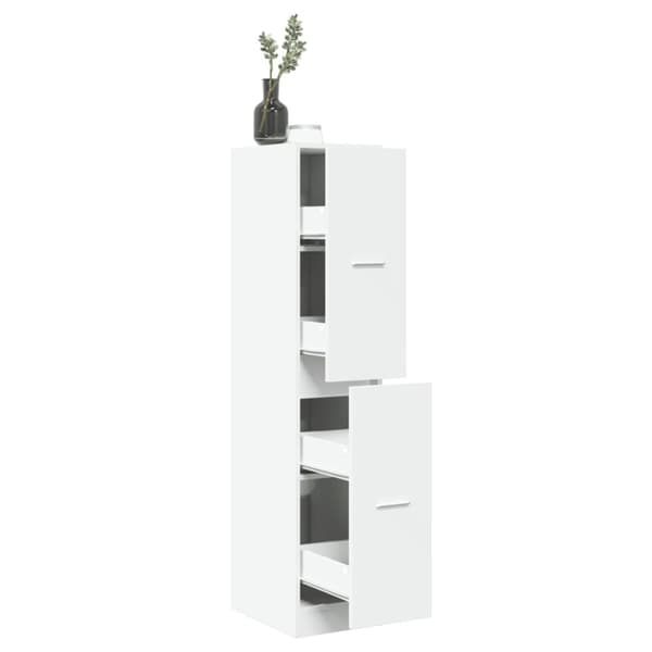 vidaXL apotekerskab 30x41x144,5 cm konstrueret træ hvid