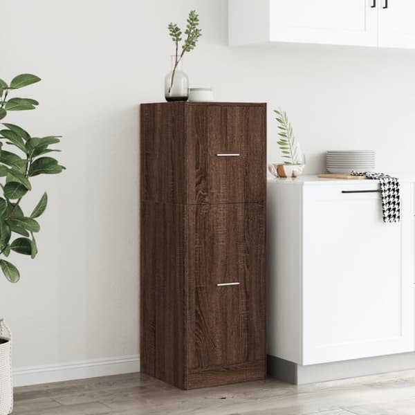 vidaXL udtræksskab 40x41x118 cm konstrueret træ brun egetræsfarve