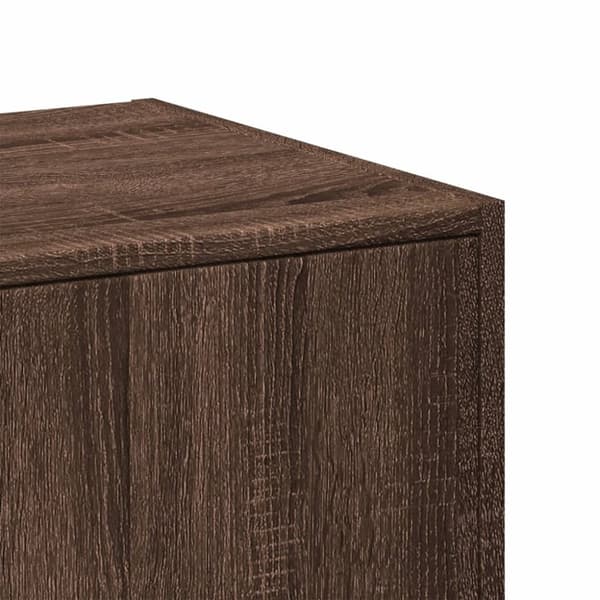 vidaXL udtræksskab 40x41x118 cm konstrueret træ brun egetræsfarve