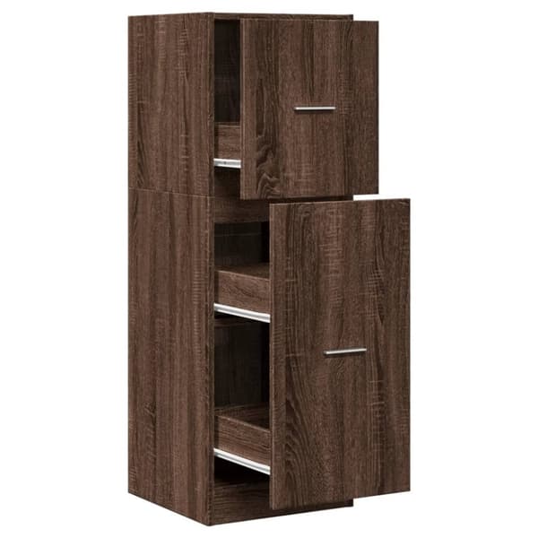 vidaXL udtræksskab 40x41x118 cm konstrueret træ brun egetræsfarve