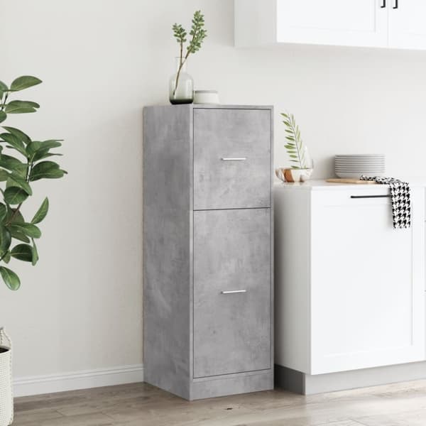 vidaXL apotekerskab 40x41x118 cm konstrueret træ betongrå