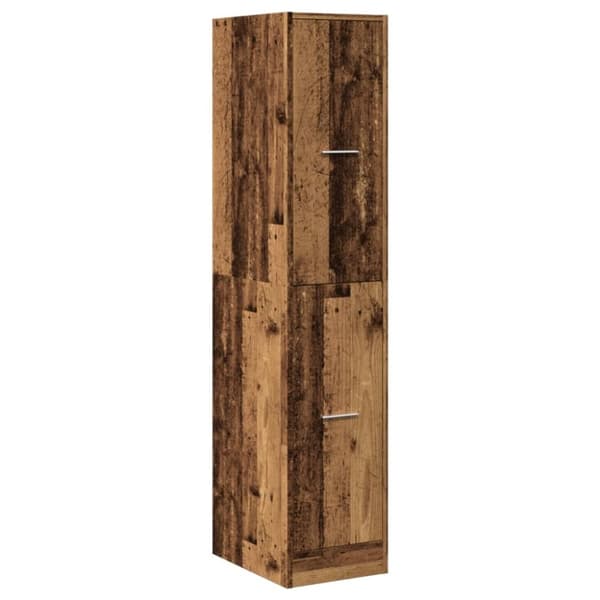 vidaXL Apoteksskåp åldrat trä 30x41x144,5 cm konstruerat trä