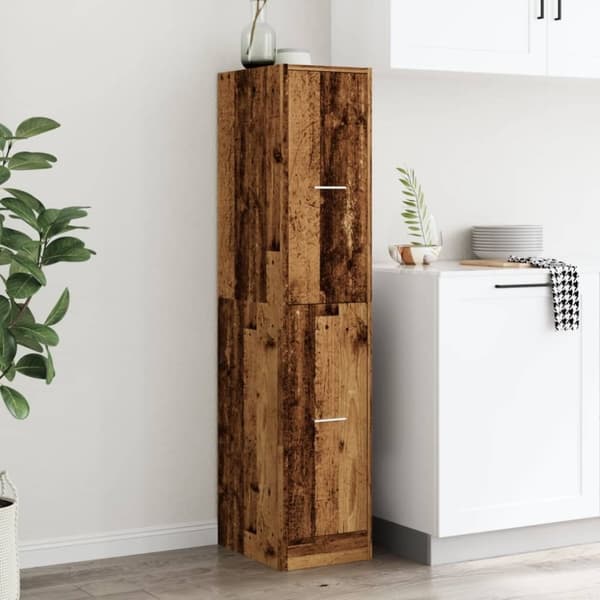 vidaXL Apoteksskåp åldrat trä 30x41x144,5 cm konstruerat trä