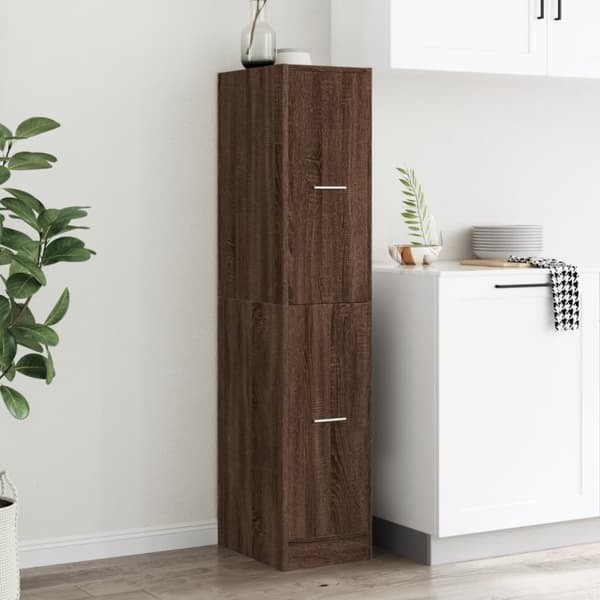 vidaXL apotekerskab 30x41x144,5 cm konstrueret træ brun egetræsfarve