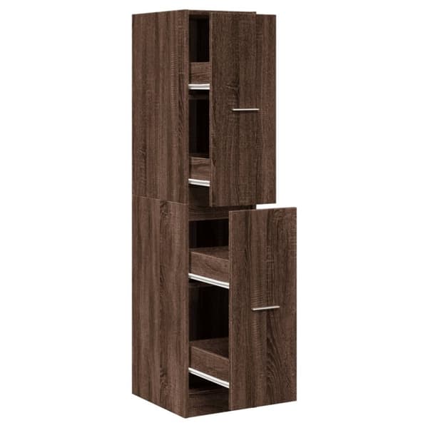 vidaXL apotekerskab 30x41x144,5 cm konstrueret træ brun egetræsfarve