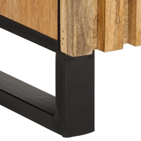 vidaXL skænk 90x34x75 cm massivt ru mangotræ