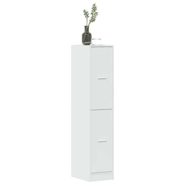 vidaXL apotekerskab 30x41x144,5 cm konstrueret træ hvid højglans
