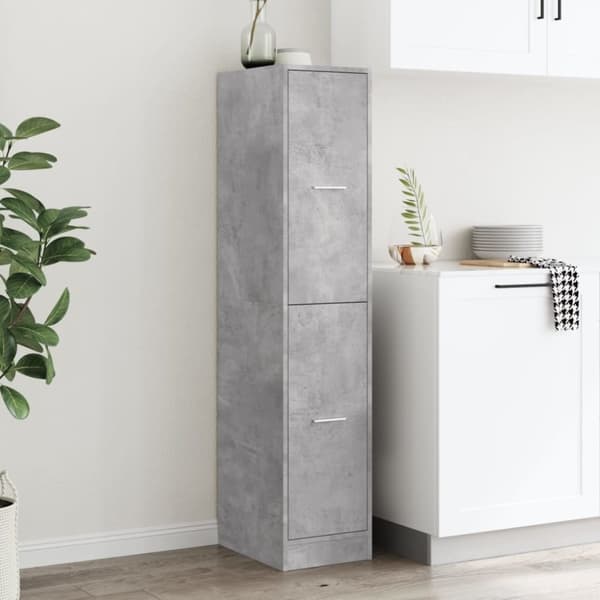 vidaXL apotekerskab 30x41x144,5 cm konstrueret træ betongrå