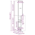 Miniatyrbillede 11 af 11: vidaXL apotekerskab 30x41x174,5 cm konstrueret træ gammelt træ-look