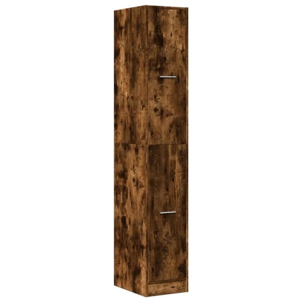vidaXL apotekerskab 30x41x174,5 cm konstrueret træ røget egetræsfarve
