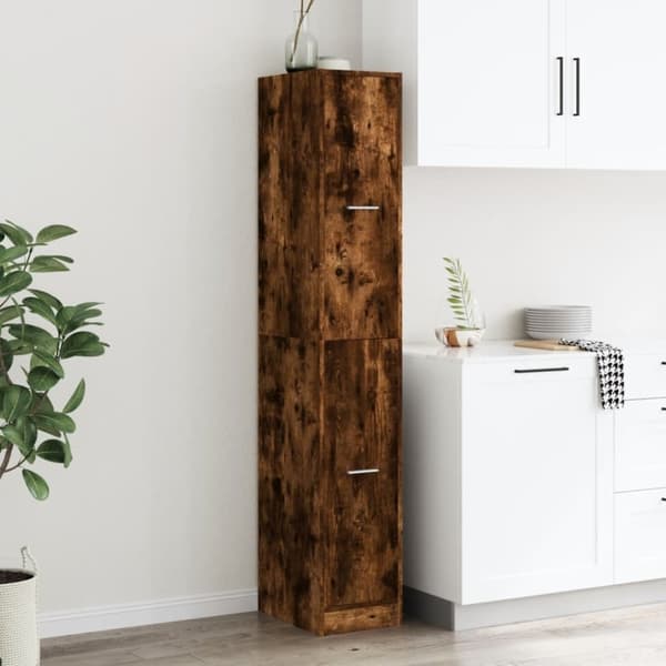 vidaXL apotekerskab 30x41x174,5 cm konstrueret træ røget egetræsfarve