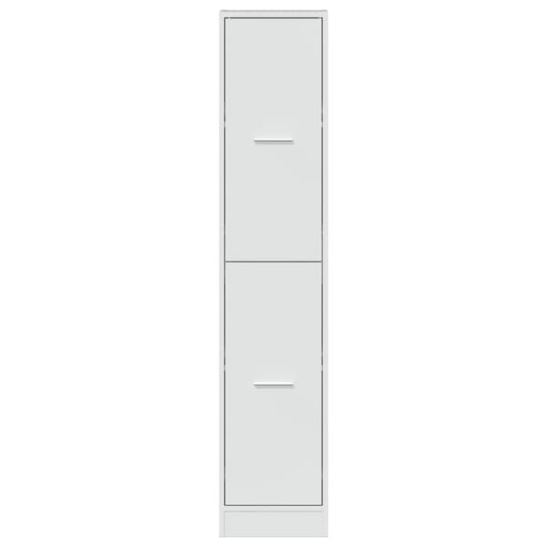 vidaXL Apotekskap høyglans hvit 30x41x144,5 cm sponplater