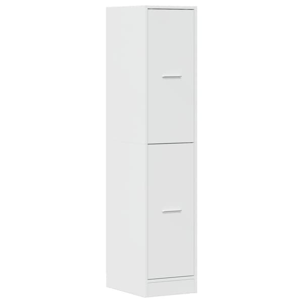 vidaXL Apotekskap høyglans hvit 30x41x144,5 cm sponplater