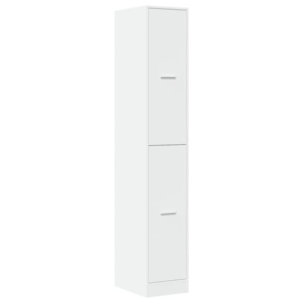 vidaXL Apotekskap hvit 30x41x174,5 cm konstruert tre