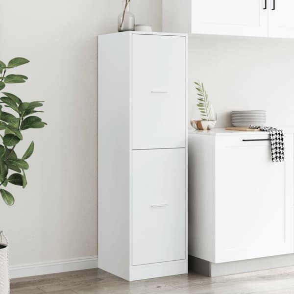 vidaXL Apotekskap hvit 40x41x144,5 cm konstruert tre