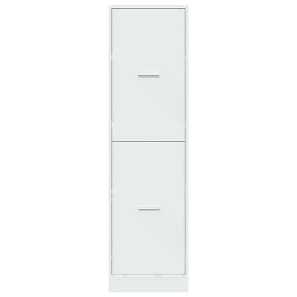 vidaXL Apotekskap hvit 40x41x144,5 cm konstruert tre