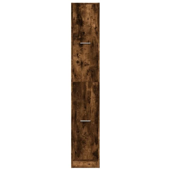 vidaXL Apoteksskåp rökfärgad ek 30x41x174,5 cm konstruerat trä